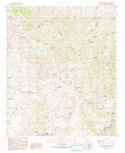 United States Geological Survey Brushy Mountain, NM (1990, 24000-Scale) digital map