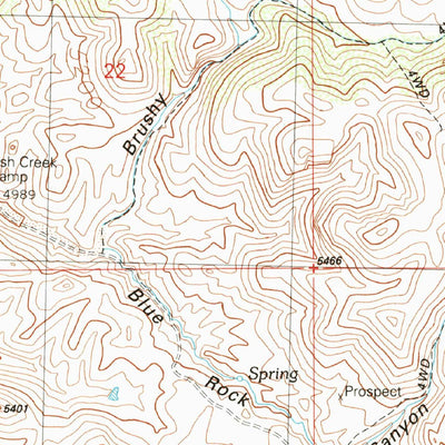 United States Geological Survey Brushy Mountain, NM (1990, 24000-Scale) digital map