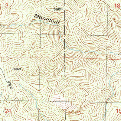 United States Geological Survey Brushy Mountain, NM (1990, 24000-Scale) digital map