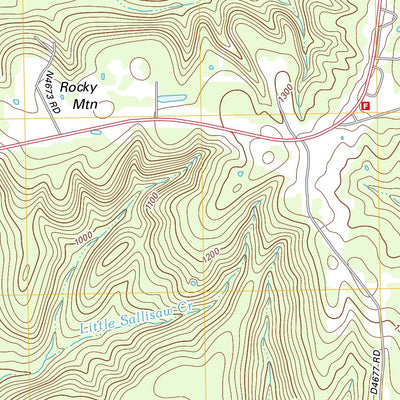 United States Geological Survey Brushy, OK (2013, 24000-Scale) digital map