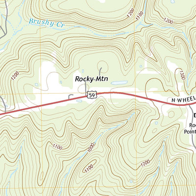 United States Geological Survey Brushy, OK (2022, 24000-Scale) digital map