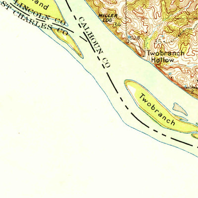 United States Geological Survey Brussels, IL-MO (1931, 62500-Scale) digital map