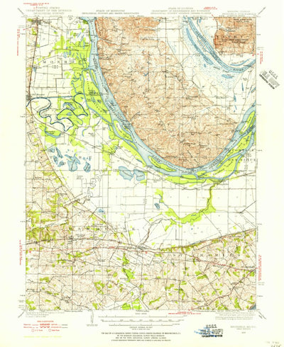 United States Geological Survey Brussels, IL-MO (1939, 62500-Scale) digital map
