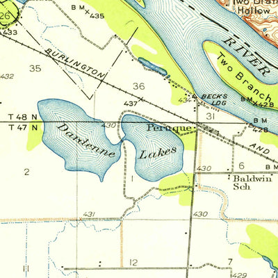 United States Geological Survey Brussels, IL-MO (1939, 62500-Scale) digital map