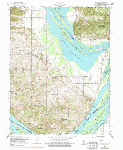 United States Geological Survey Brussels, IL-MO (1954, 24000-Scale) digital map
