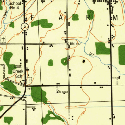 United States Geological Survey Bryan, OH (1943, 62500-Scale) digital map