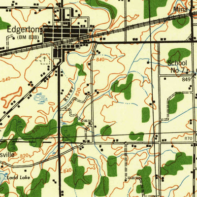 United States Geological Survey Bryan, OH (1943, 62500-Scale) digital map