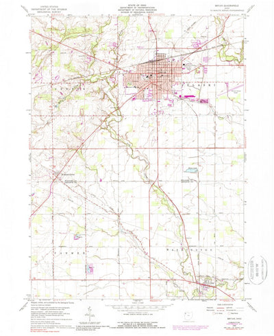 United States Geological Survey Bryan, OH (1960, 24000-Scale) digital map
