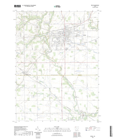 United States Geological Survey Bryan, OH (2023, 24000-Scale) digital map