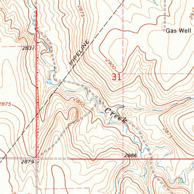 United States Geological Survey Bryans Corner, OK (1973, 24000-Scale) digital map