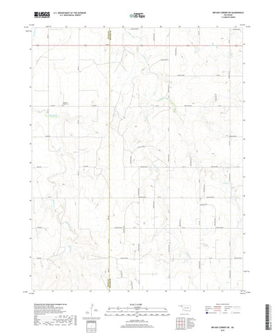 United States Geological Survey Bryans Corner SW, OK (2018, 24000-Scale) digital map