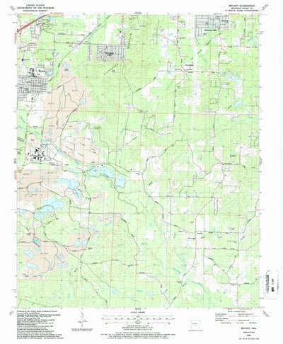 United States Geological Survey Bryant, AR (1987, 24000-Scale) digital map