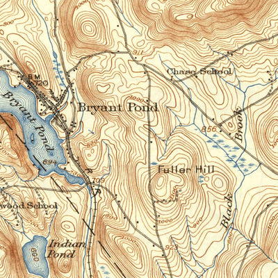 United States Geological Survey Bryant Pond, ME (1914, 62500-Scale) digital map