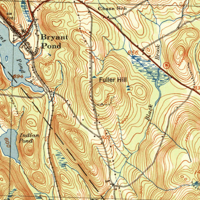 United States Geological Survey Bryant Pond, ME (1942, 62500-Scale) digital map