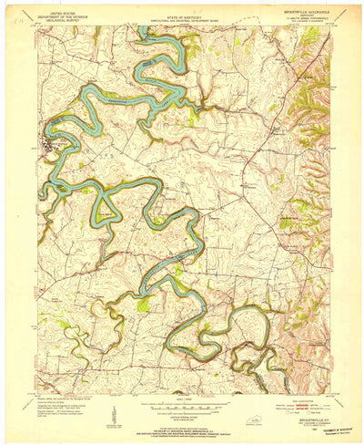 United States Geological Survey Bryantsville, KY (1950, 24000-Scale) digital map