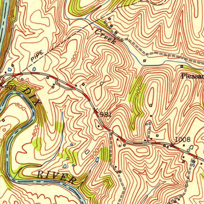 United States Geological Survey Bryantsville, KY (1950, 24000-Scale) digital map
