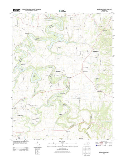 United States Geological Survey Bryantsville, KY (2013, 24000-Scale) digital map