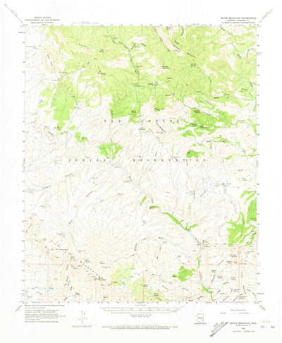 United States Geological Survey Bryce Mountain, AZ (1962, 62500-Scale) digital map