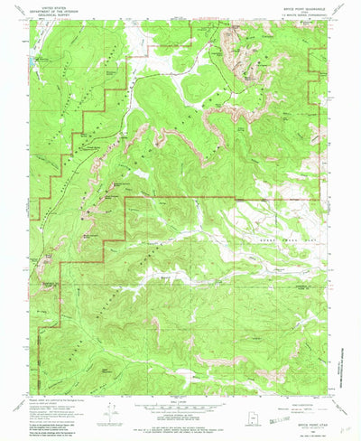 United States Geological Survey Bryce Point, UT (1966, 24000-Scale) digital map