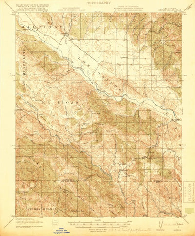 United States Geological Survey Bryson, CA (1919, 62500-Scale) digital map