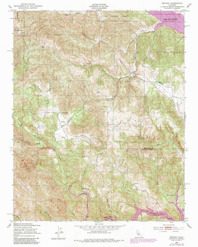 United States Geological Survey Bryson, CA (1949, 24000-Scale) digital map
