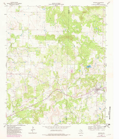 United States Geological Survey Bryson, TX (1964, 24000-Scale) digital map