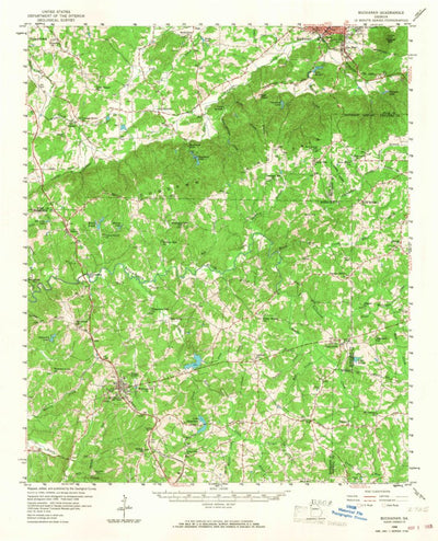 United States Geological Survey Buchanan, GA (1958, 62500-Scale) digital map