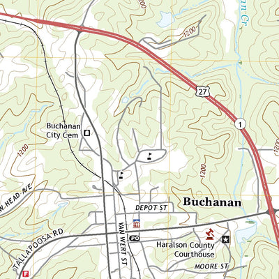 United States Geological Survey Buchanan, GA (2020, 24000-Scale) digital map