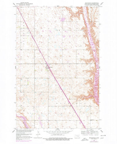 United States Geological Survey Buchanan, ND (1950, 24000-Scale) digital map