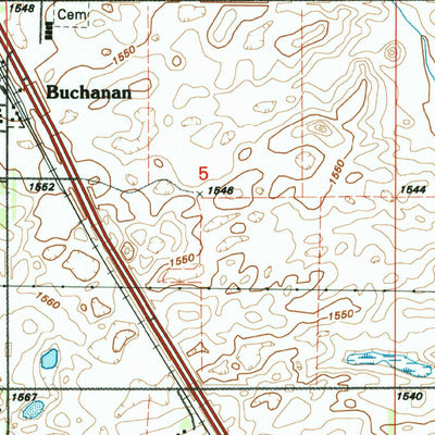 United States Geological Survey Buchanan, ND (1990, 24000-Scale) digital map