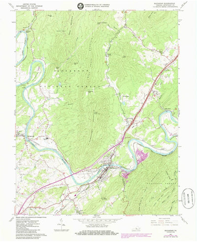 United States Geological Survey Buchanan, VA (1961, 24000-Scale) digital map