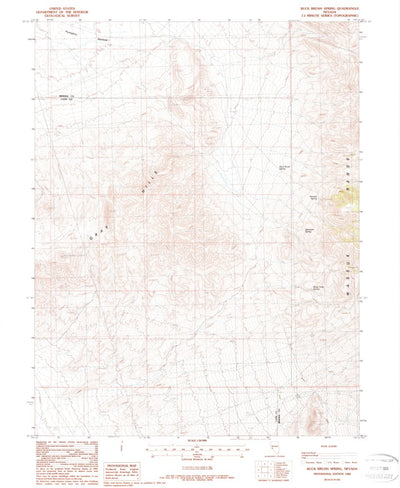 United States Geological Survey Buck Brush Spring, NV (1988, 24000-Scale) digital map