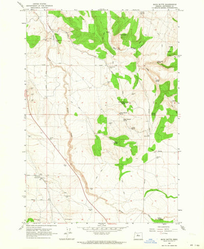 United States Geological Survey Buck Butte, OR (1963, 24000-Scale) digital map