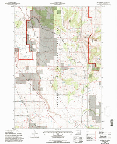 United States Geological Survey Buck Butte, OR (1992, 24000-Scale) digital map