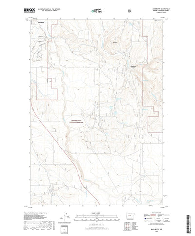 United States Geological Survey Buck Butte, OR (2020, 24000-Scale) digital map