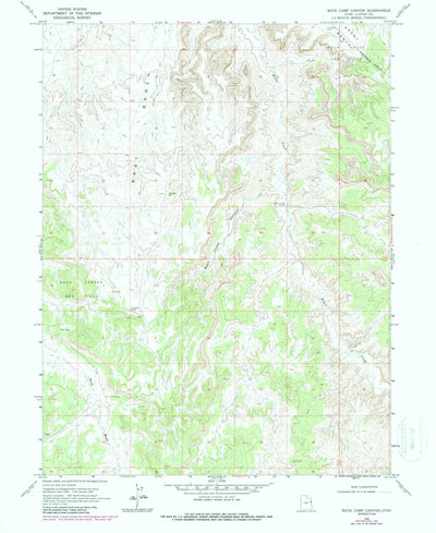 United States Geological Survey Buck Camp Canyon, UT (1968, 24000-Scale) digital map