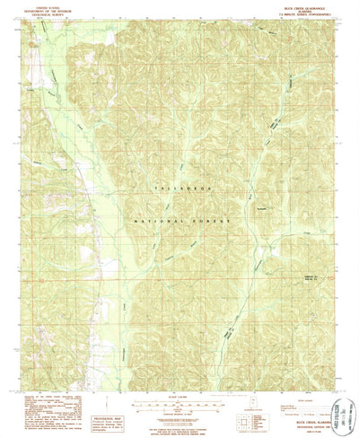 United States Geological Survey Buck Creek, AL (1987, 24000-Scale) digital map