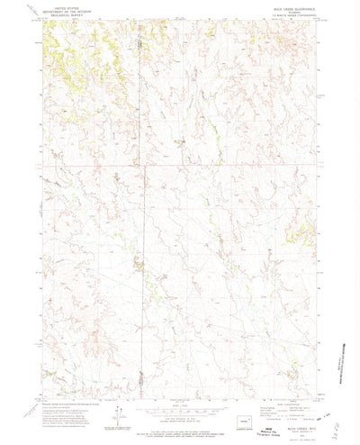 United States Geological Survey Buck Creek, WY (1971, 24000-Scale) digital map