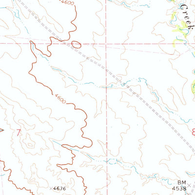 United States Geological Survey Buck Creek, WY (1971, 24000-Scale) digital map
