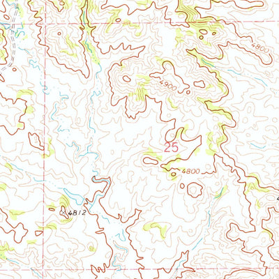 United States Geological Survey Buck Creek, WY (1971, 24000-Scale) digital map