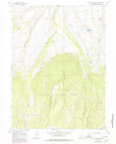 United States Geological Survey Buck Fever Ridge, WY (1964, 24000-Scale) digital map
