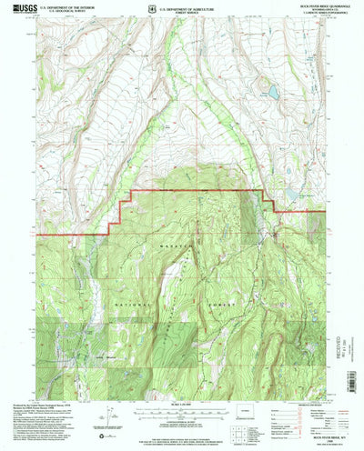 United States Geological Survey Buck Fever Ridge, WY (1998, 24000-Scale) digital map