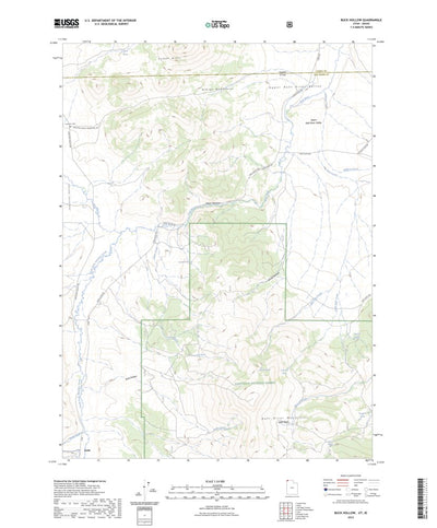 United States Geological Survey Buck Hollow, UT (2023, 24000-Scale) digital map