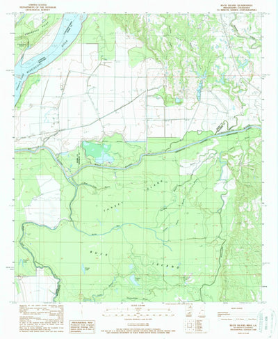 United States Geological Survey Buck Island, MS-LA (1988, 24000-Scale) digital map