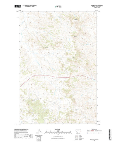 United States Geological Survey Buck Mountain, MT (2020, 24000-Scale) digital map