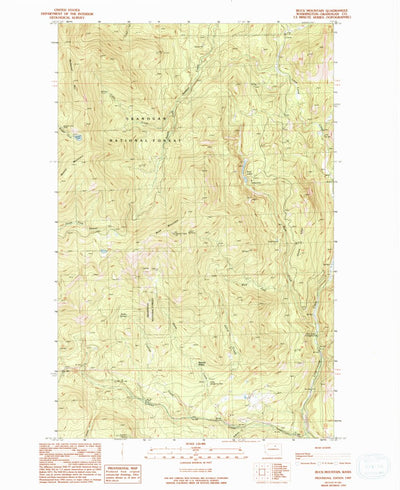 United States Geological Survey Buck Mountain, WA (1989, 24000-Scale) digital map