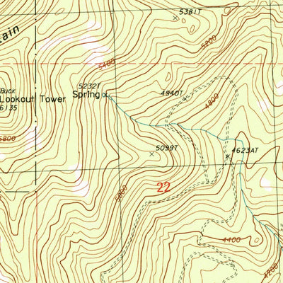 United States Geological Survey Buck Mountain, WA (1989, 24000-Scale) digital map