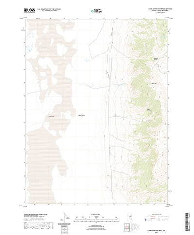 United States Geological Survey Buck Mountain West, NV (2021, 24000-Scale) digital map
