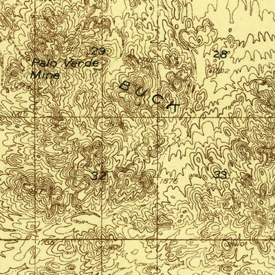 United States Geological Survey Buck Mountains, AZ (1927, 48000-Scale) digital map