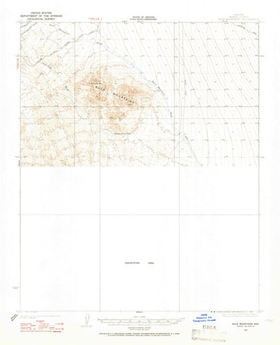United States Geological Survey Buck Mountains, AZ (1927, 62500-Scale) digital map